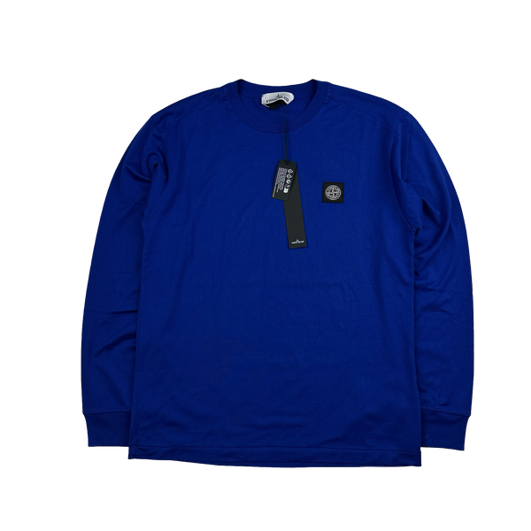 Stone Island 2023 Blue Longsleeve Cotton T-Shirt - Medium