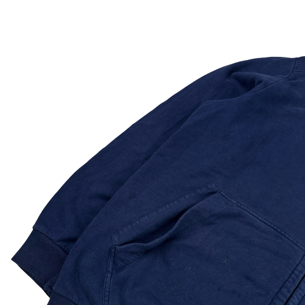 Stone Island 2014 Navy Zipped Patch Hoodie - 3XL