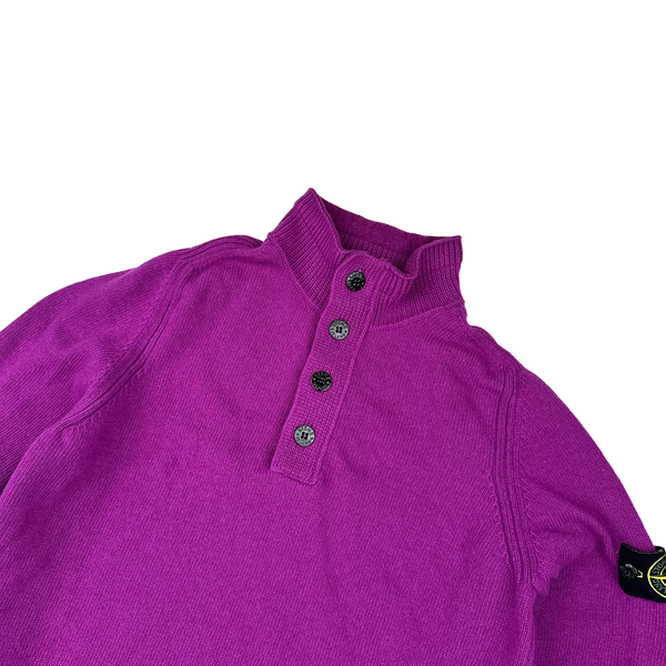 Stone Island 2018 Lambswool Quarter Zip Pullover - Large