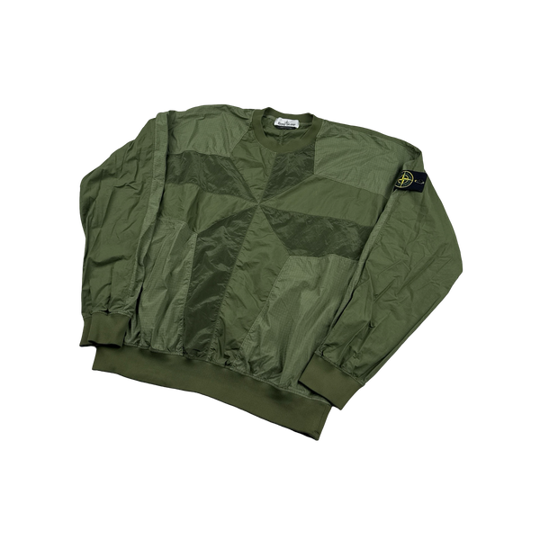 Stone Island 2022 Rip Stop Nylon Metal Compass Crewneck Pullover - Large