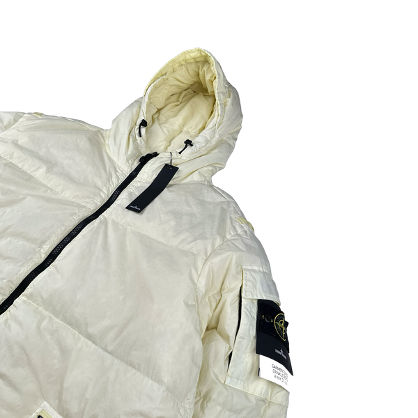 Stone Island 2022 Yellow Crinkle R-NY Down Puffer Jacket - 3XL