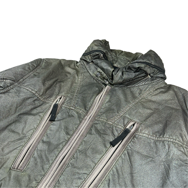 Stone Island 2010 Grey Liquid Reflective Fleece Lined Jacket