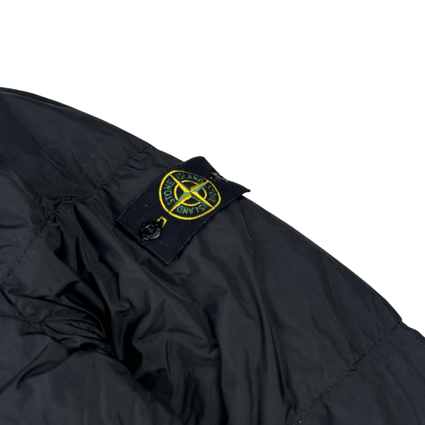 Stone Island Black Crinkle Reps Down Puffer Jacket - XL