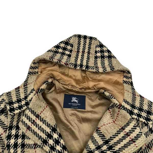 Burberry Archive 2008 Checked Wool Hooded Duffle Coat - Large