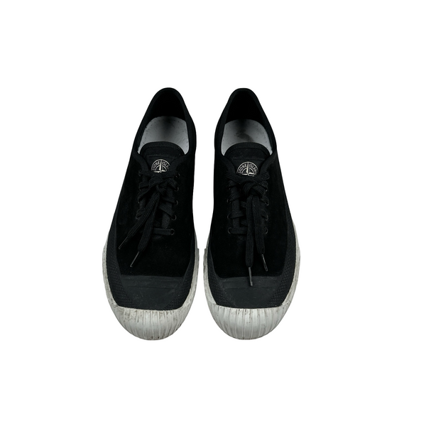 Stone Island x Diemme Black Leather Trainers - UK 10.5