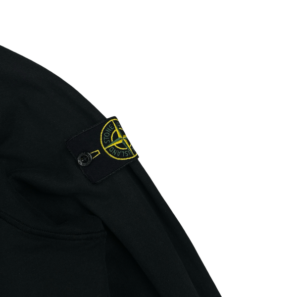 Stone Island 2022 Black Pullover Cotton Hoodie - XXL