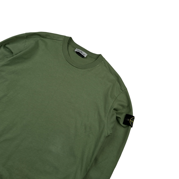 Stone Island 2023 Sage Green Cotton Crewneck - XL