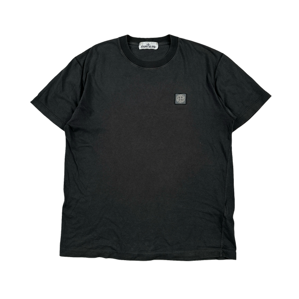 Stone Island 2022 Charcoal Garment Dyed Patch T Shirt - Large