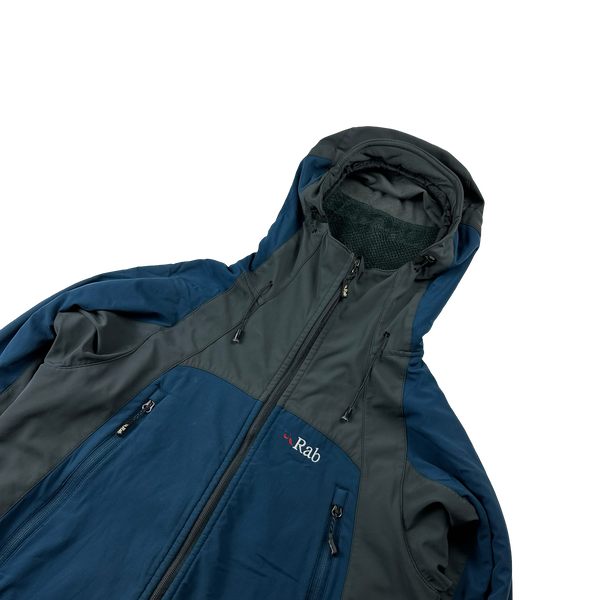 RAB Blue Zipped Water Resistant Soft Shell Fleece Jacket - Large