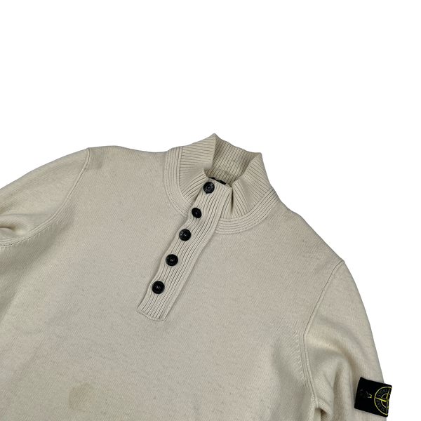 Stone Island 2012 Cream Wool Pullover Jumper - 3XL