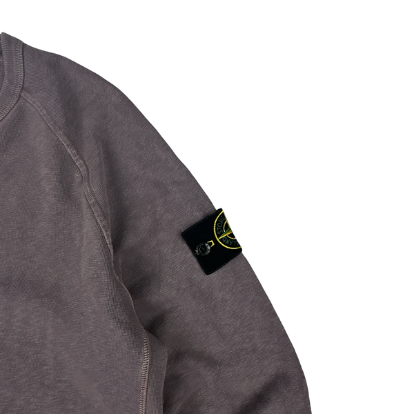 Stone Island 2021 Plum Cotton Crewneck Jumper  - Small
