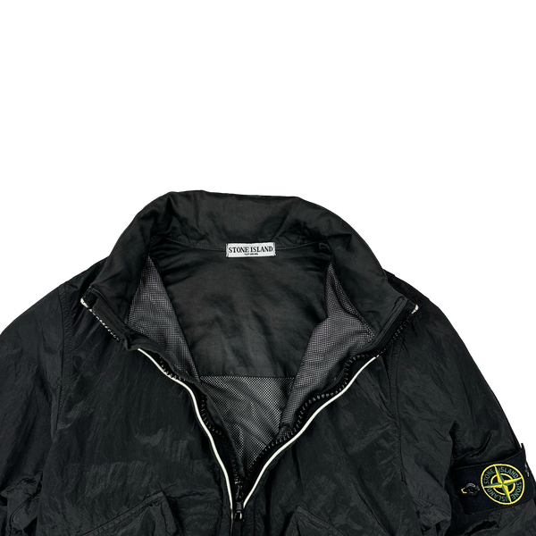 Stone Island 2008 Black Nylon Metal Shimmer Jacket - Small