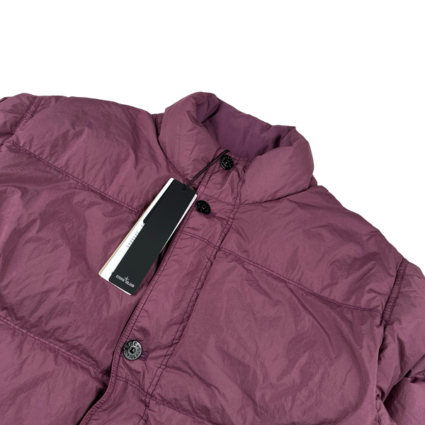 Stone Island 2024 Magenta Crinkle R-NY Down Puffer Jacket - Medium