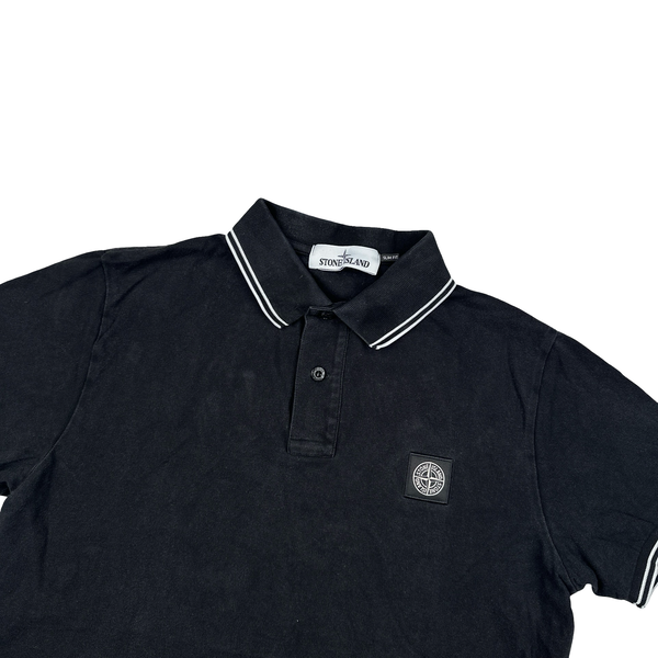 Stone Island 2021 Navy Short Sleeve Polo Shirt - Large
