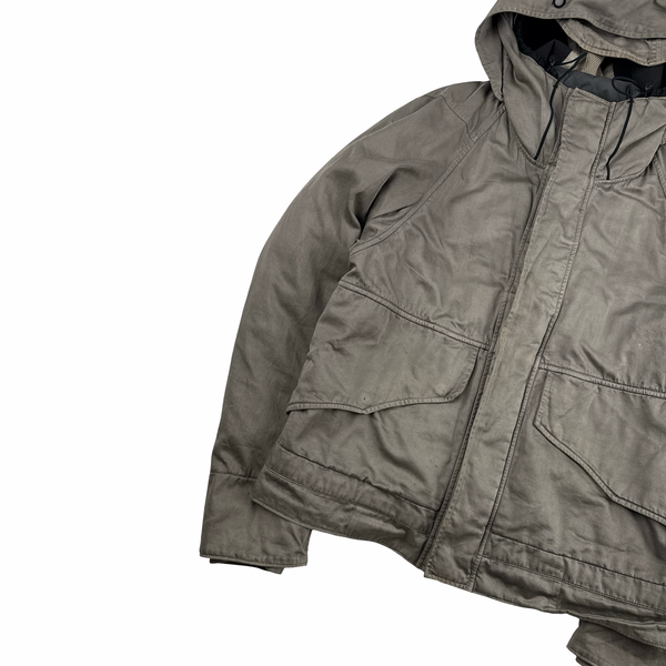 Stone Island 2009 Raso Gommato Down Filled Dutch Rope Lined Jacket - Small