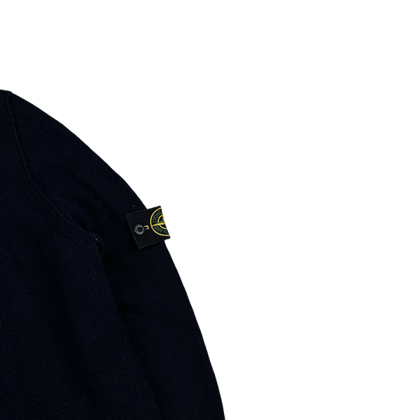 Stone Island 2008 Navy Wool High Neck Pullover Jumper - Large