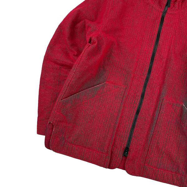 Stone Island 2022 Red Needle Punched Reflective Balaclava Jacket - Large