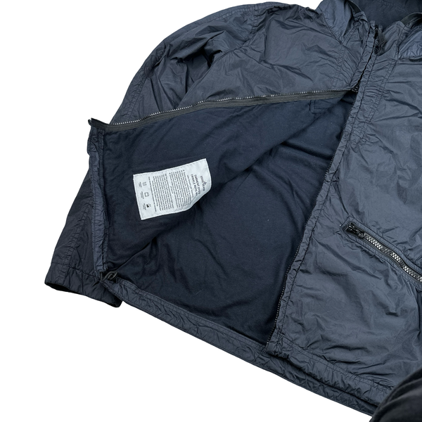 Stone Island Navy Garment Dyed Crinkle Reps NY Jacket - Large