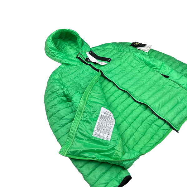 Stone Island 2022 Green Loom Woven R Nylon Down TC Puffer - Large, XL