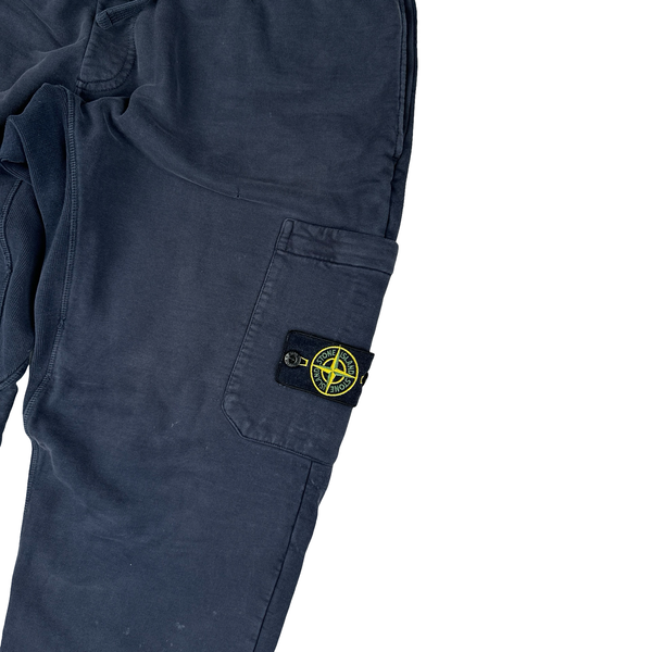 Stone Island Navy Cotton Jogging Bottoms - XL