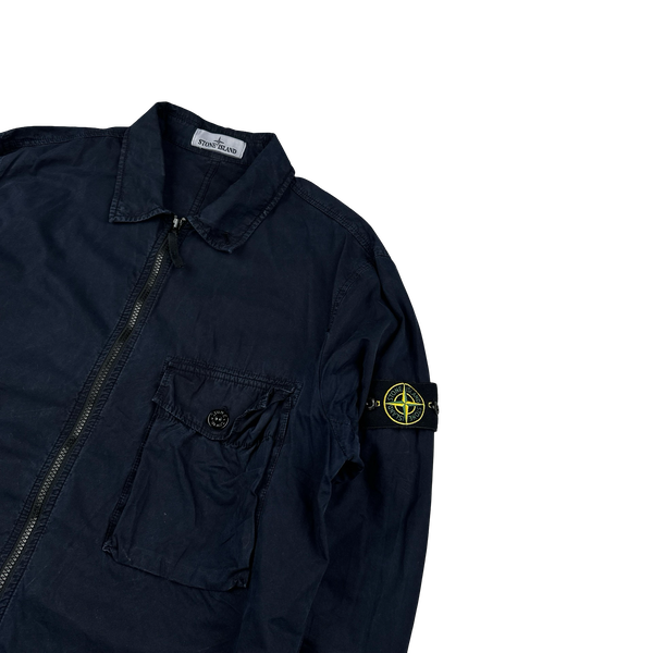 Stone Island 2020 Navy Cotton Overshirt - XL