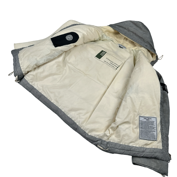 Stone Island AW2000 Hooded Silver Pure Metal Shell - Large