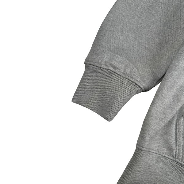 Palace Graphic Grey Cotton Spellout Hoodie - Small