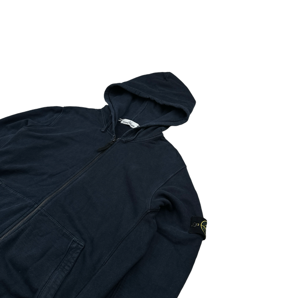 Stone Island 2014 Navy Zipped Hoodie - 3XL