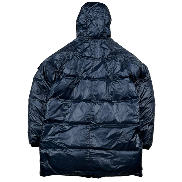 Stone Island 2018 Blue Pertex Quantum Y Down Long Puffer - Medium