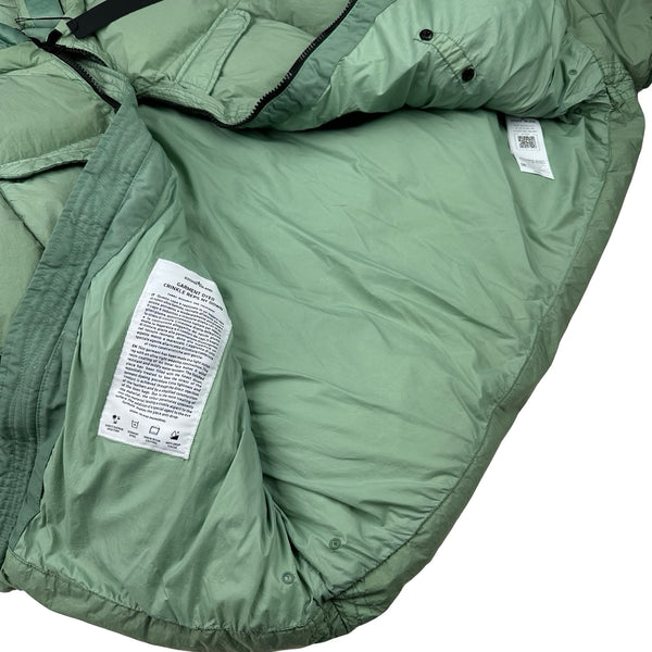 Stone Island 2022 Pale Green Crinkle R-NY Down Puffer Jacket - XL