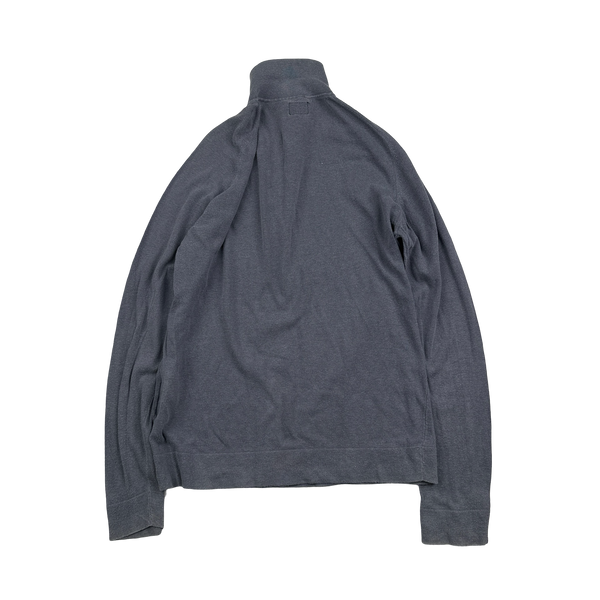 CP Company Grey Quarter Buttoned Pullover Knit Jumper - Large