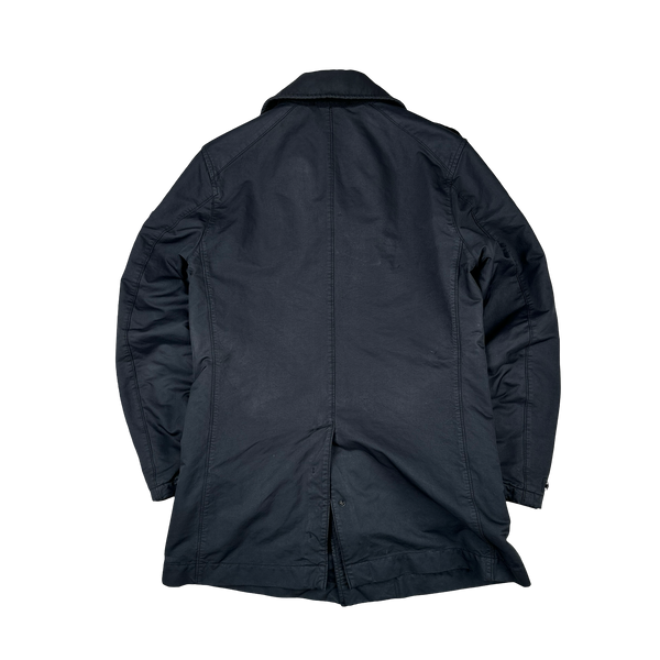 Stone Island 2017 Navy David TC Primaloft Lined Long Jacket - Medium