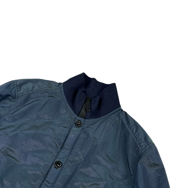 Stone Island 2017 Blue & Green Nylon Metal Colour Weft Jacket - Medium
