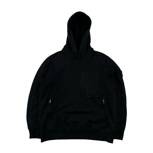 Stone Island 2018 Black Shadow Project Thick Cotton Pullover Hoodie - XL