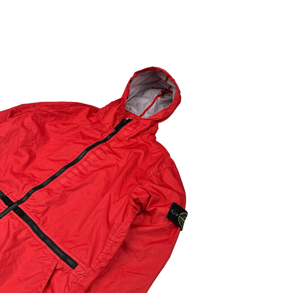 Stone Island 2019 Red Membrana TC 3L Hooded Jacket - Medium