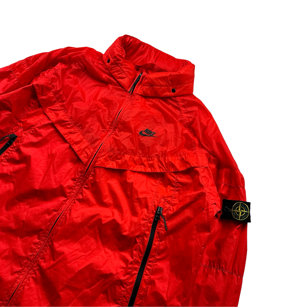 Stone Island x Nike Red Hyperlight Membrana Windrunner Jacket - XXL