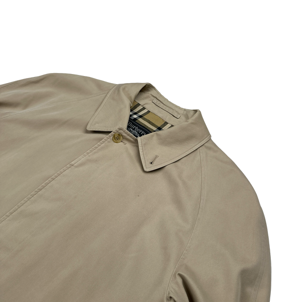 Burberry Nova Check Lined Cotton Long Jacket - Medium