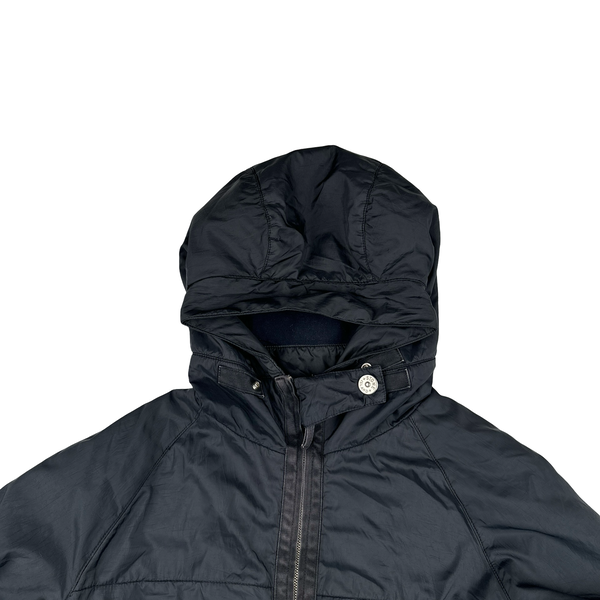 Stone Island 2000 Black Vintage Fleece Lined Nylon Jacket - Medium