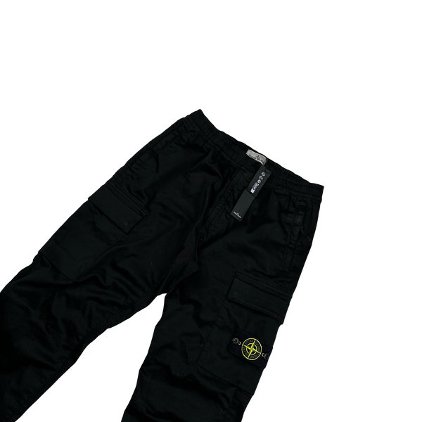 Stone Island 2024 Black RE-T Fit Cargos - 31"