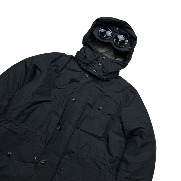 CP Company Black Micro M Down Filled Goggle Jacket - Large