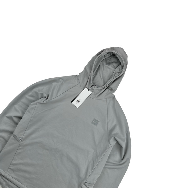 CP Company Grey Metropolis Pullover Stretch Hoodie - Small