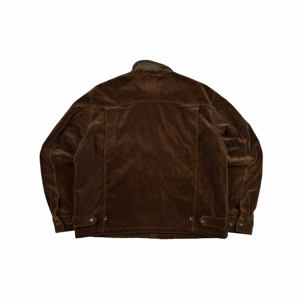 Ralph Lauren Brown Corduroy Cotton Lined Zipped Jacket - XL