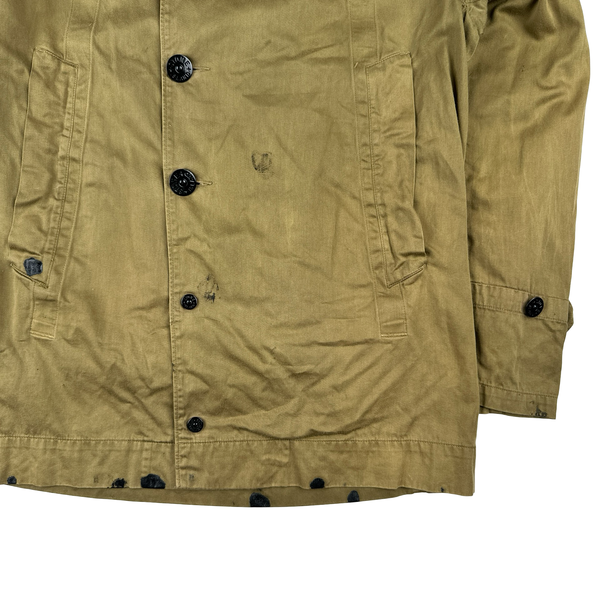Stone Island 2001 Brown Raso Gommato Jacket - Small – Mat's Island