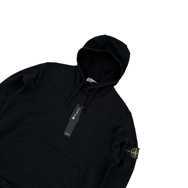 Stone Island 2024 Black Pullover Hoodie - Large