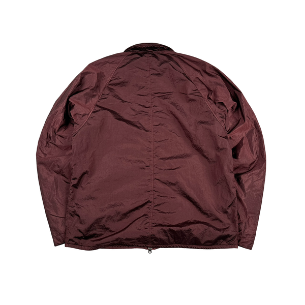Stone Island Burgundy Red Padded Nylon Metal Jacket - Medium