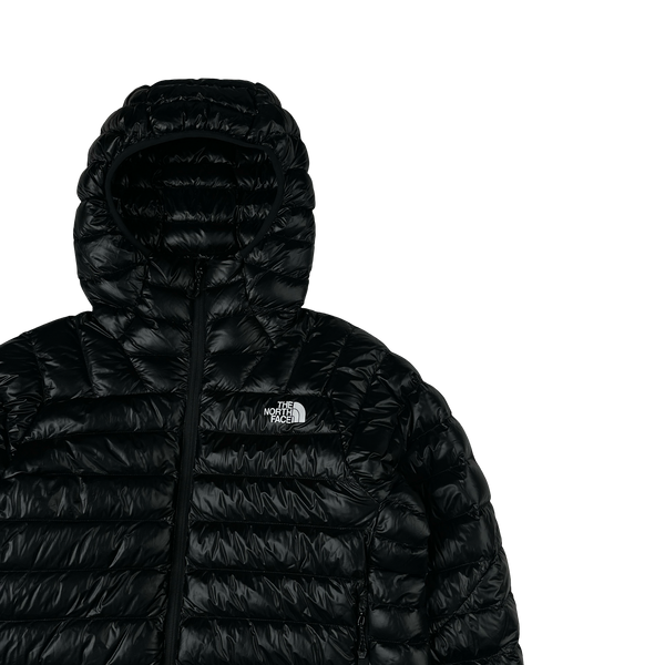 North Face Black Summit Series 800 Down Hooded Puffer Jacket - Large