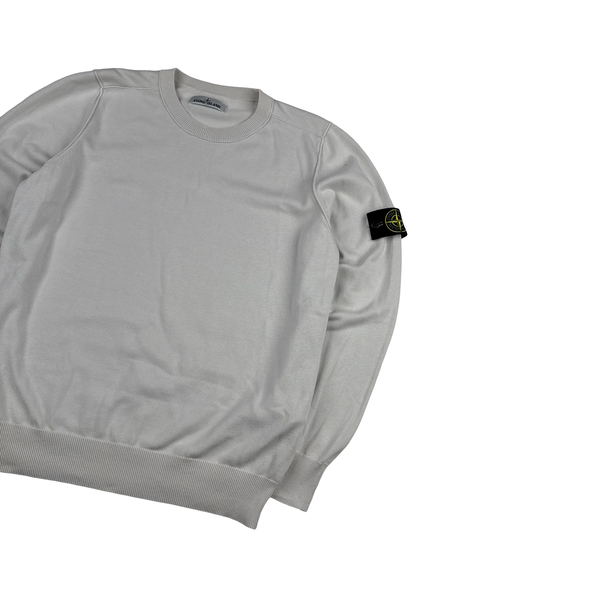 Stone Island 2022 Cream Soft Knit Jumper - Medium