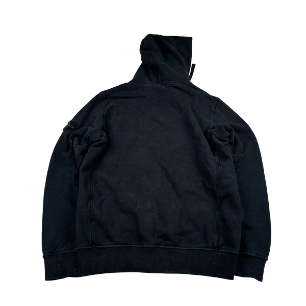Stone Island 2019 Black Cotton Pullover Hoodie - XL