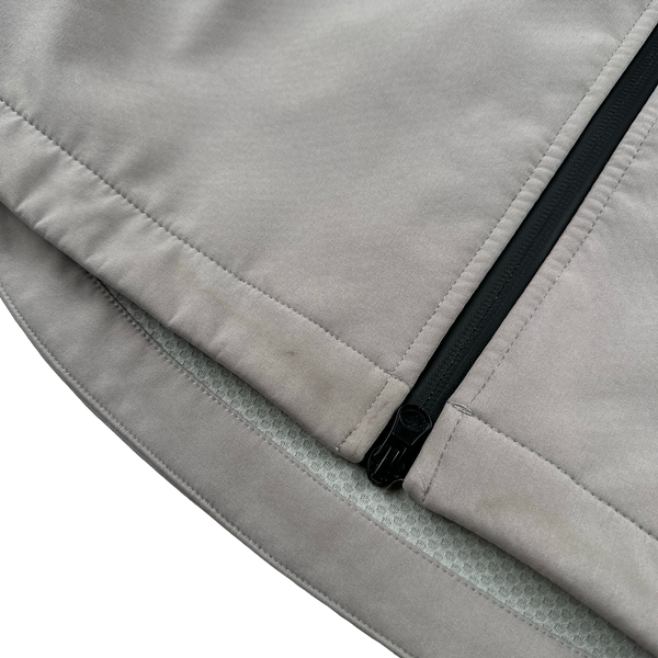 Ma Strum Grey Double Layer Nylon Hooded Jacket - Medium