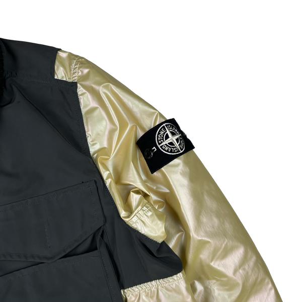 Stone Island 2018 Yellow Iridescent Coating Tela Reflex Mat 3 in 1 Iridescent Reflex Parka Jacket - Small